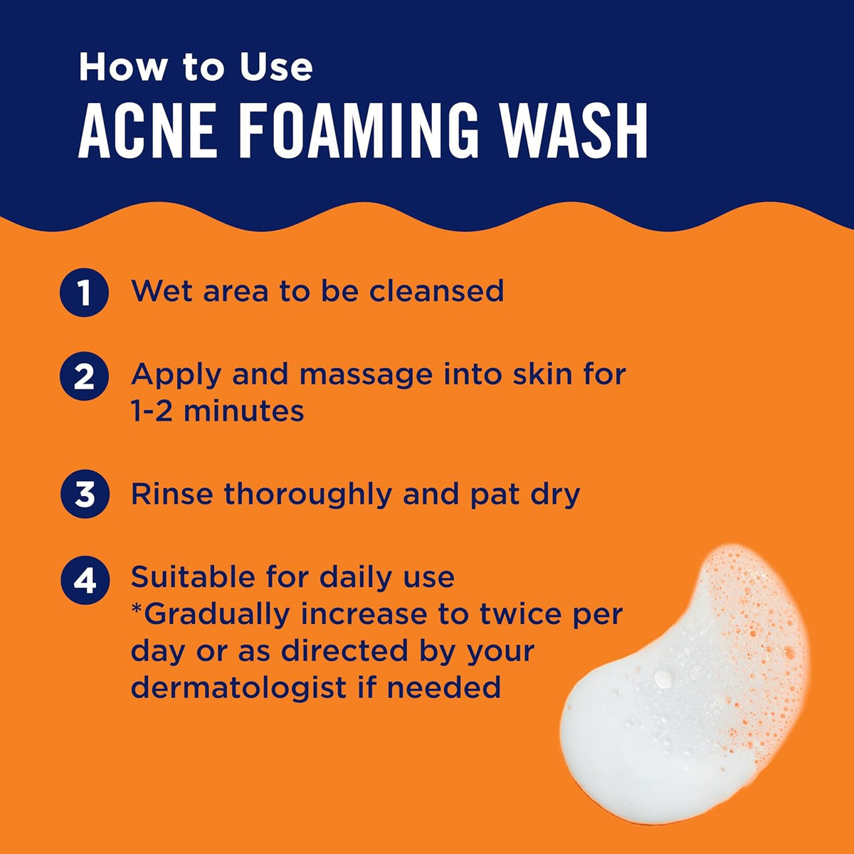 Acne Foaming Wash Benzoyl Peroxide 10% Maximum Strength Antimicrobial, 5.5 Ounce (Pack of 1)