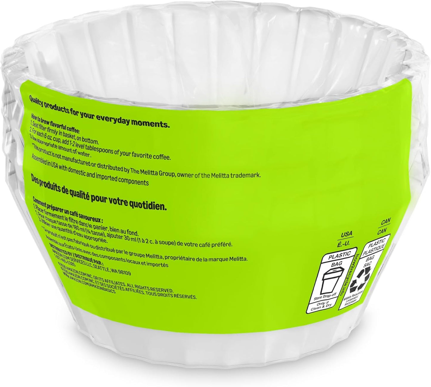 Basket Coffee Filters for 8-12 Cup Coffee Makers, White, 200 Count, Packaging May Vary