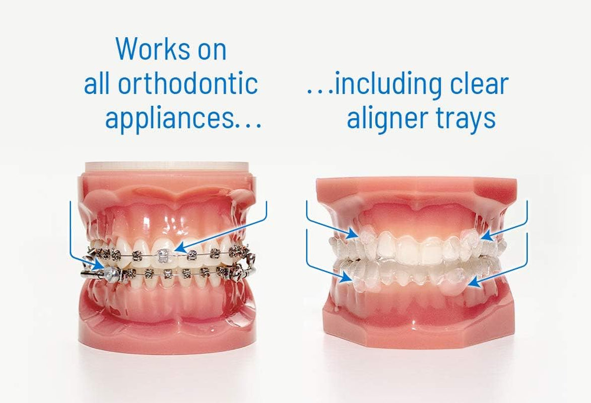 Orthodots CLEAR – 24-Hour Protection | Sticks Better than Dental Wax | Moisture Activated Braces Wax Alternative for Pain Caused by Braces, Clear Aligner Trays, and Other Orthodontic Appliances