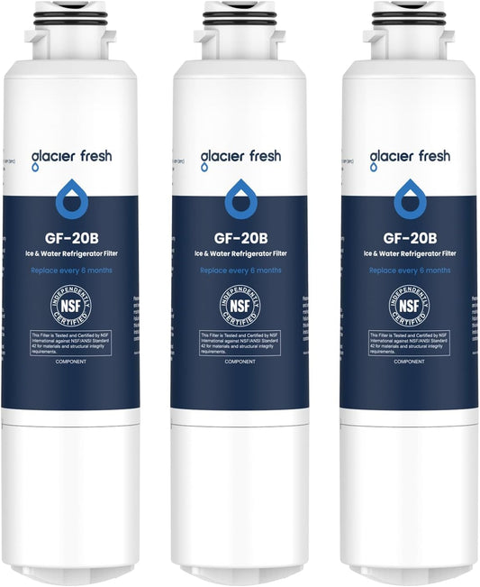 Replacement for Samsung Water Filter Da29-00020B 3 Pack | Compatible with Samsung DA29-00020A/B, DA29-00020B-1, HAF-CIN/EXP, 46-9101, RF4267HARS for French Door Fridge Kitchen