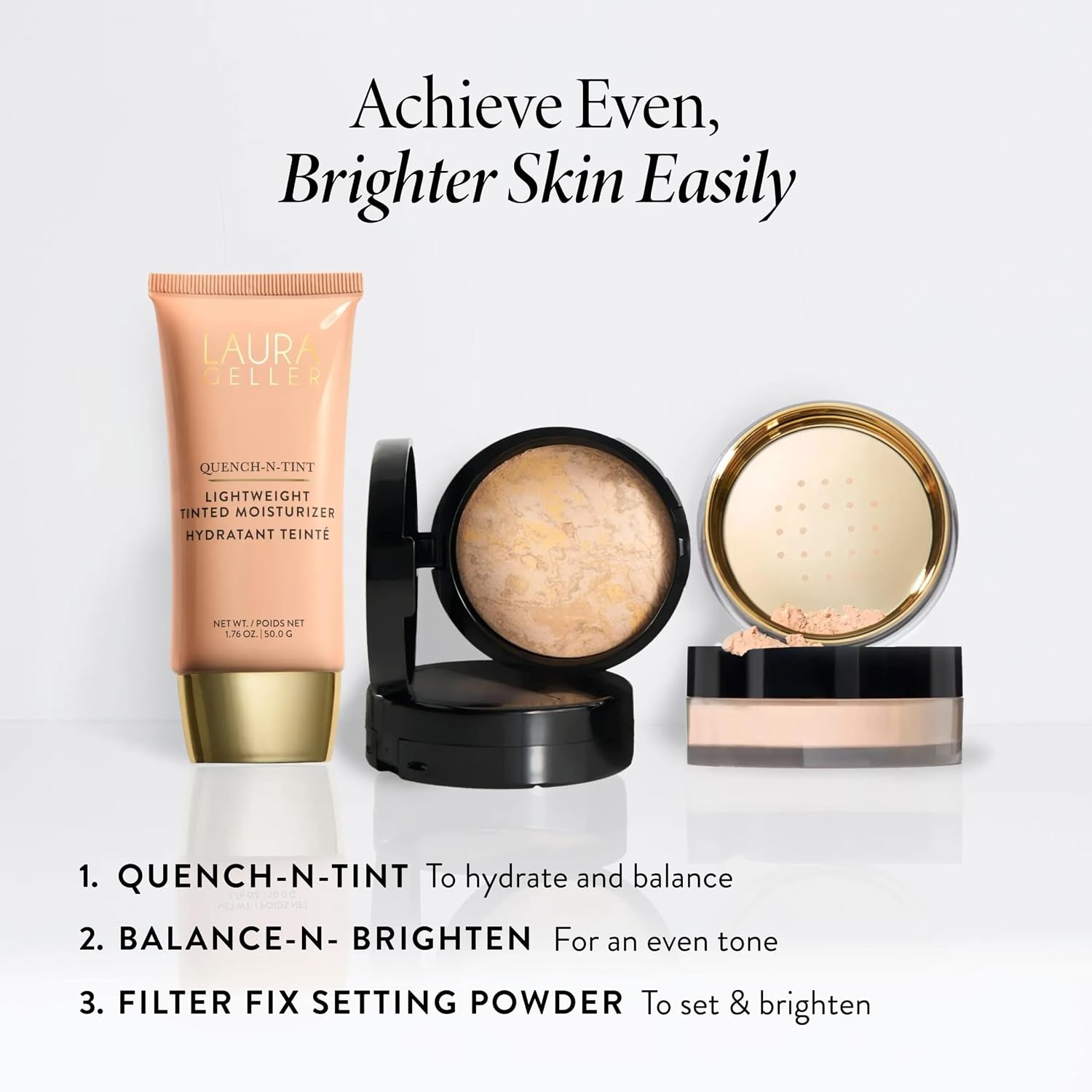 Quench-N-Tint Tinted Moisturizer - Sheer to Light Buildable Coverage - Natural Glow Finish - Lightweight Formula with Hyaluronic Acid, 02 Light