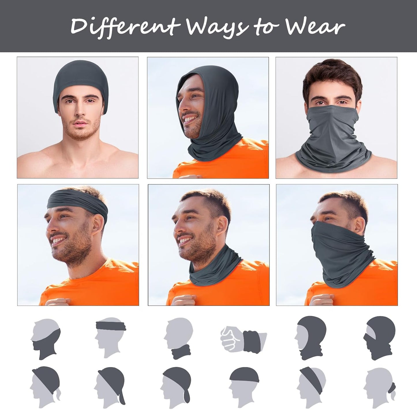 Summer UV Protection Cooling Neck Gaiter | Sunscreen Breathable Face Scarf Bandana Mask Neck Gaiter for Outdoor Fishing Hiking Camping