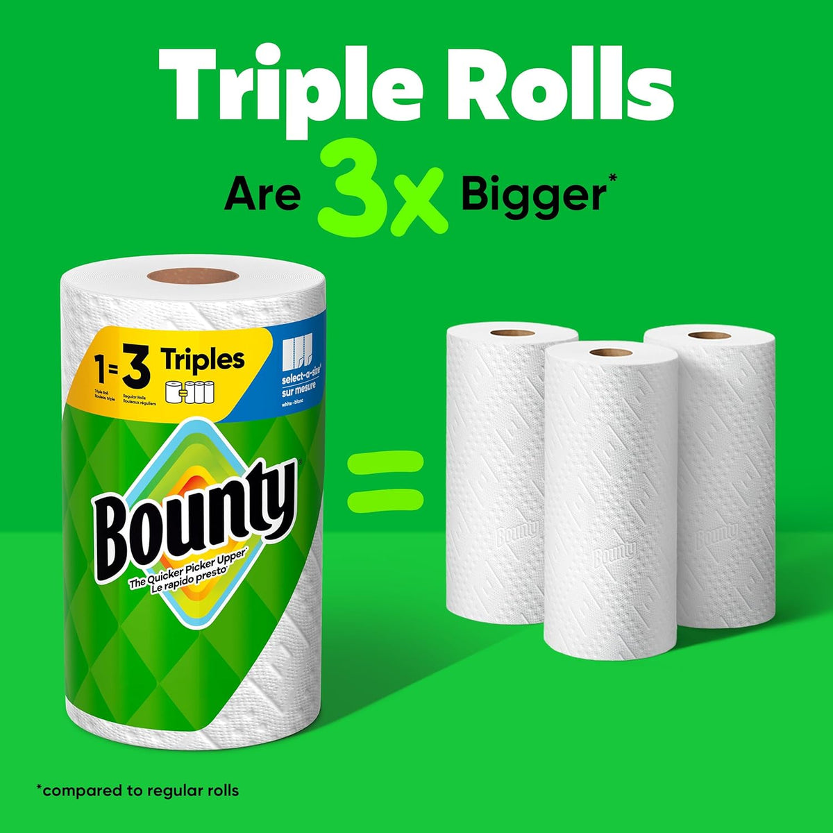 Select-A-Size Paper Towels, White, 2 Triple Rolls = 6 Regular Rolls