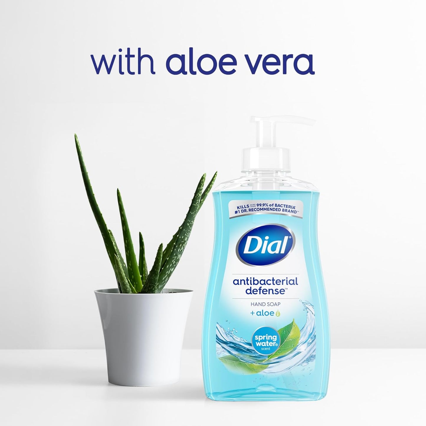 Antibacterial Defense Spring Water Liquid Hand Soap, 52 Fl Oz | Gentle Cleansing with Aloe Vera, Dermatologist Tested, Free from Parabens and Silicones, 3-Pack