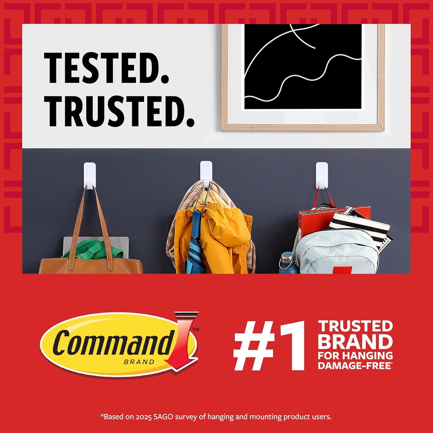 Command Large White Hooks, 14 Hooks, 16 Strips | Damage-Free Hanging Wall Hooks with Adhesive Strips, No Tools Adhesive Hooks for Hanging Decor, Holds up to 5 Lb