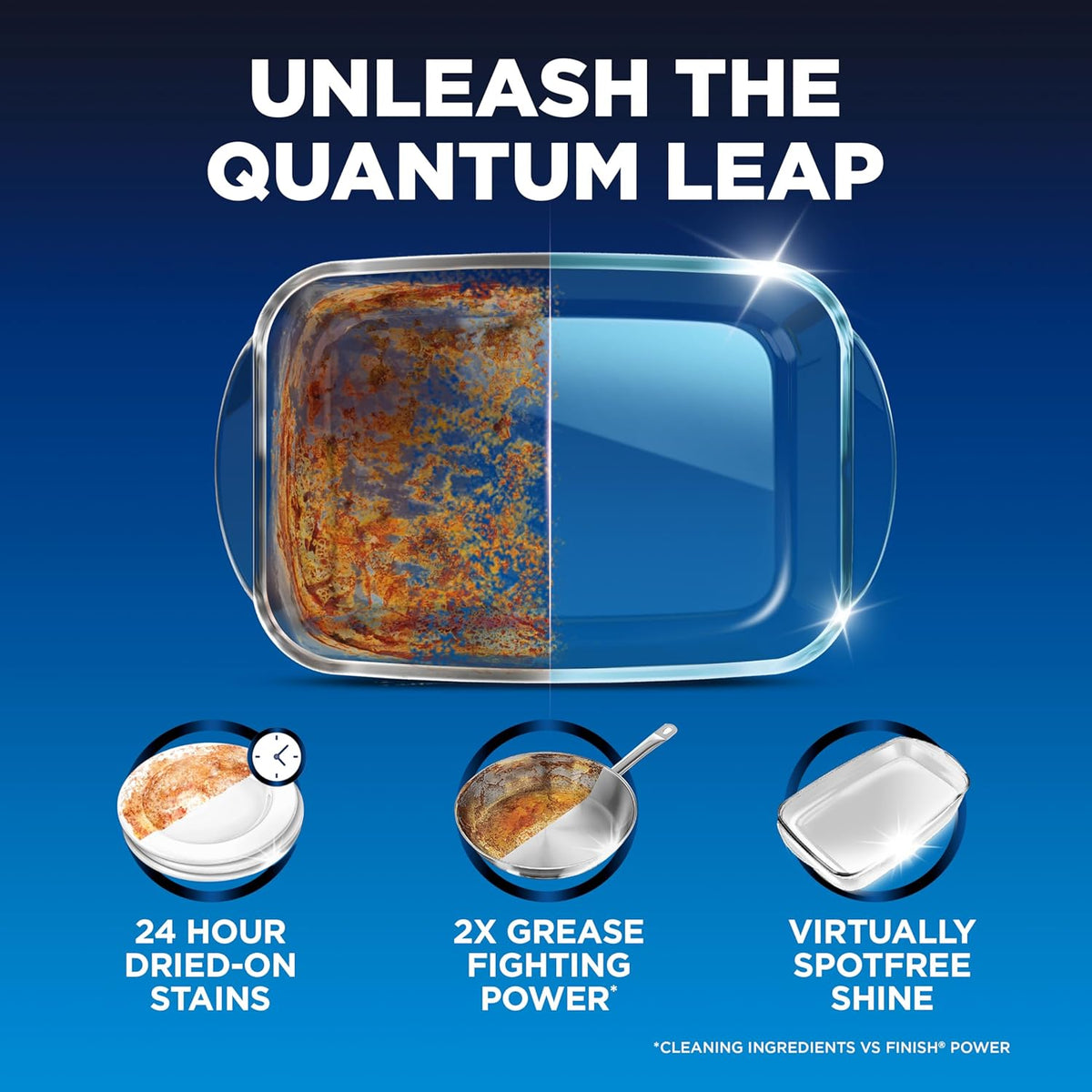 Quantum Dishwasher Pods, No Pre-Rinse Dishwasher Detergent Soap Removes 24HR Dried-On Stain and Grease, Leaving a Virtually Spotless Shine, 100 Count