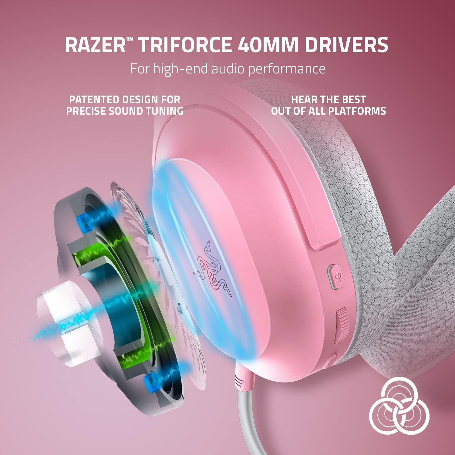 Razer Barracuda X Wireless Gaming & Mobile Headset, Quartz Pink | 2.4Ghz + Bluetooth, Lightweight, 40Mm Drivers, Detachable Mic, 50 Hr Battery