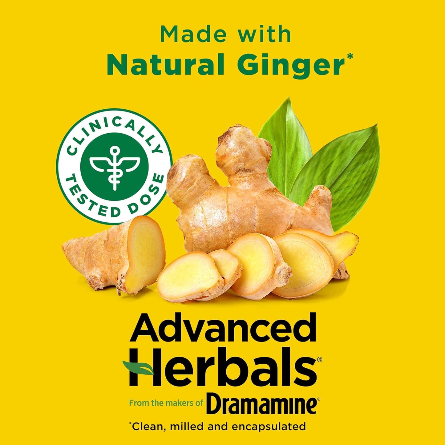 Advanced Herbals, Motion Sickness Relief, Ginger Capsules, 18 Ct | from the Makers of , Non-Drowsy, Relief from Nausea, Capsules Made with Natural Ginger