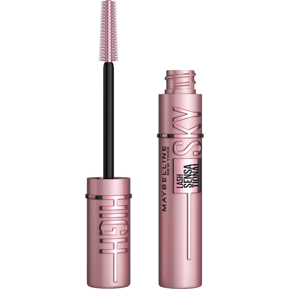 Maybelline Sky High Lengthening & Volumizing Mascara – Flake-Free Washable Formula with Bamboo Extract, Allergy & Ophthalmologist Tested for Sensitive Eyes.