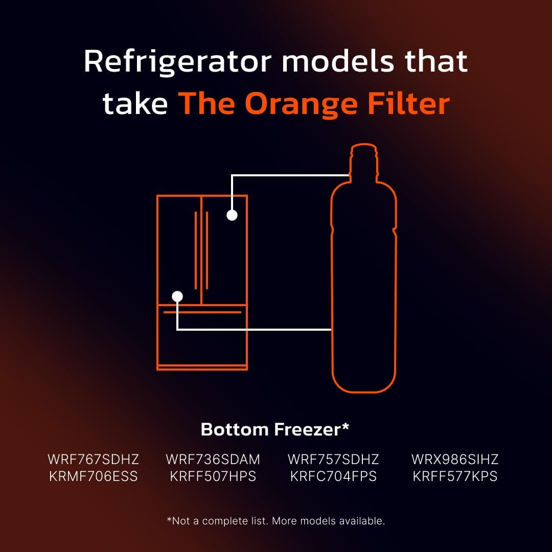 everydrop by Whirlpool Ice & Water Refrigerator Filter 2, Orange, EDR2RXD1