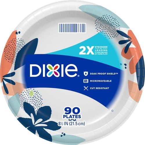 Dixie Large Paper Plates 10 Inch, 150 Ct Disposable Paper Plate Pack