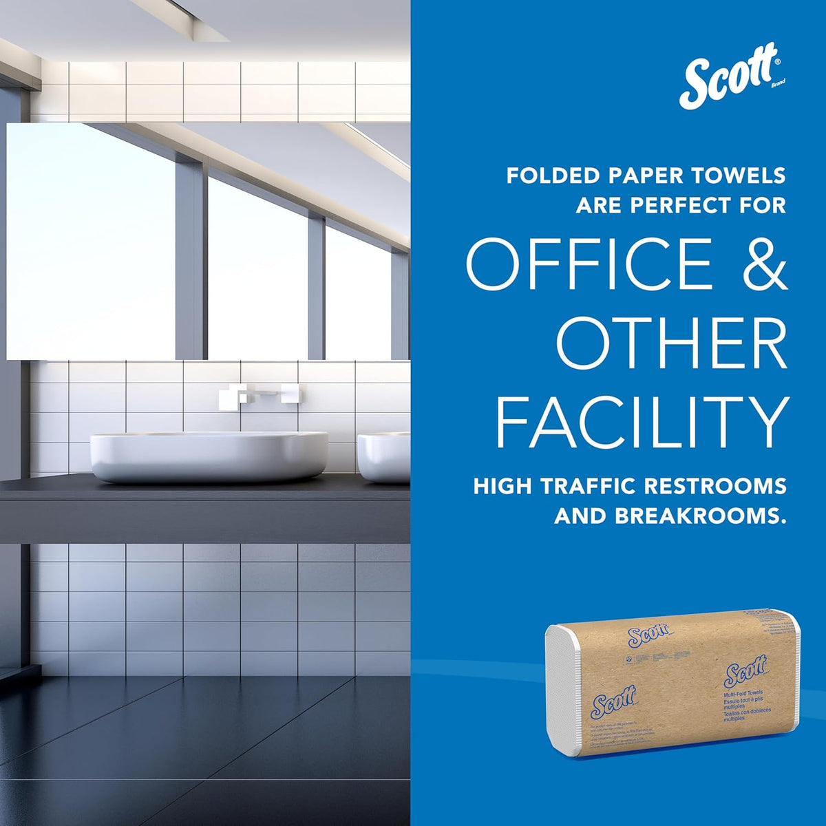 Multifold Paper Towels, Bulk, 12 X 250 Sheets (58091) | Universal, Standard Tier, Absorbency Pockets, Compressed, White, Compatible with Universal Folded Towel Dispensers