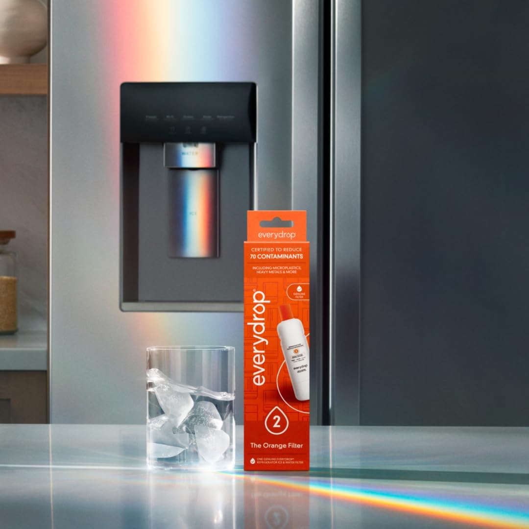 everydrop by Whirlpool Ice & Water Refrigerator Filter 2, Orange, EDR2RXD1