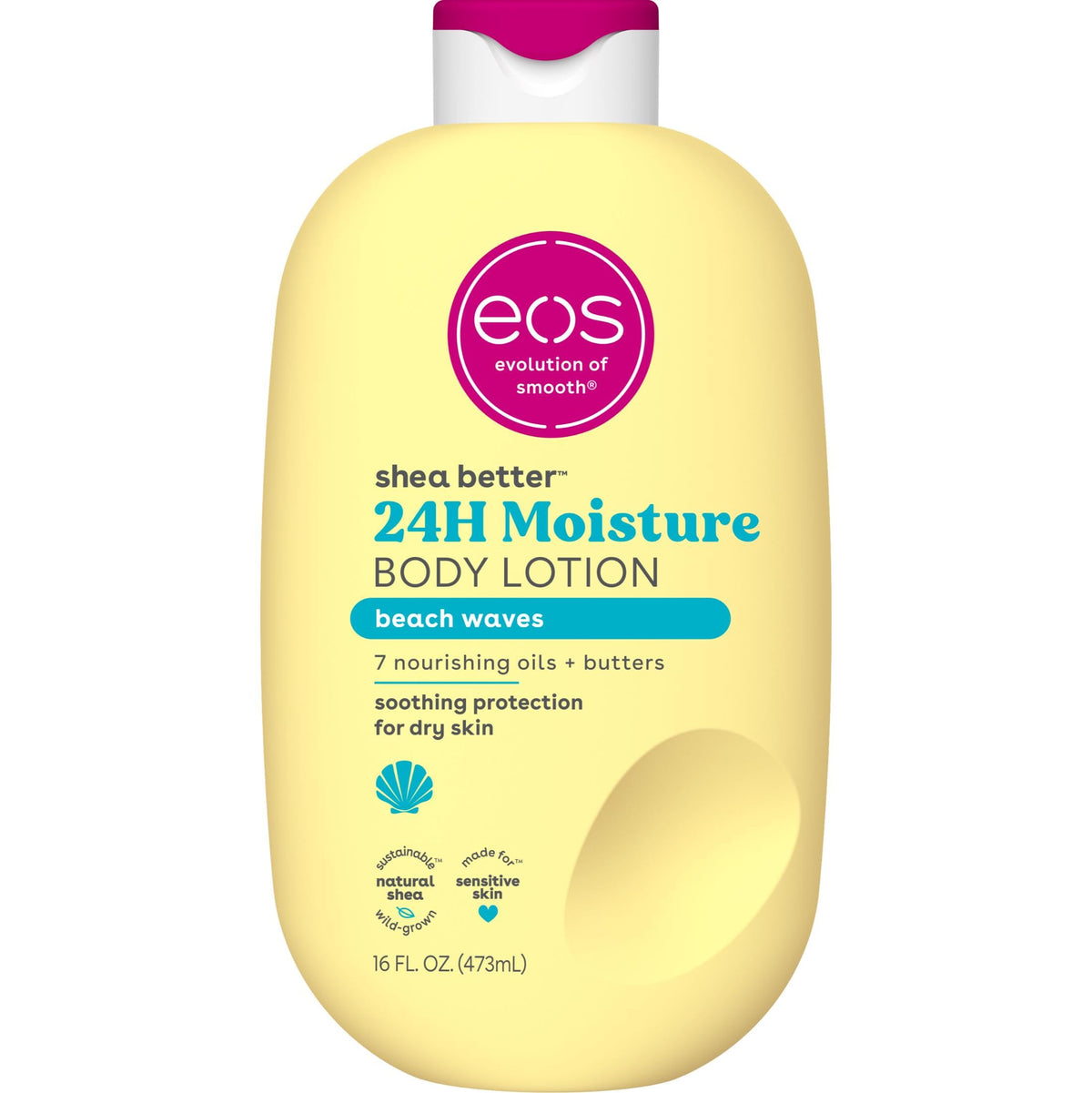 EOS Shea Better Body Lotion- Vanilla Cashmere, 24-Hour Moisture, 16 fl oz.