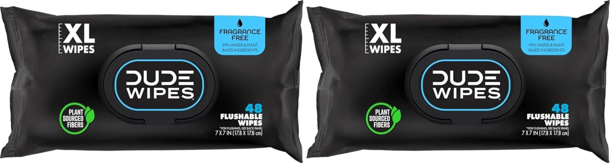DUDE Wipes Unscented Adult Flushable Wet Wipes, Sensitive Skin, 288 Count