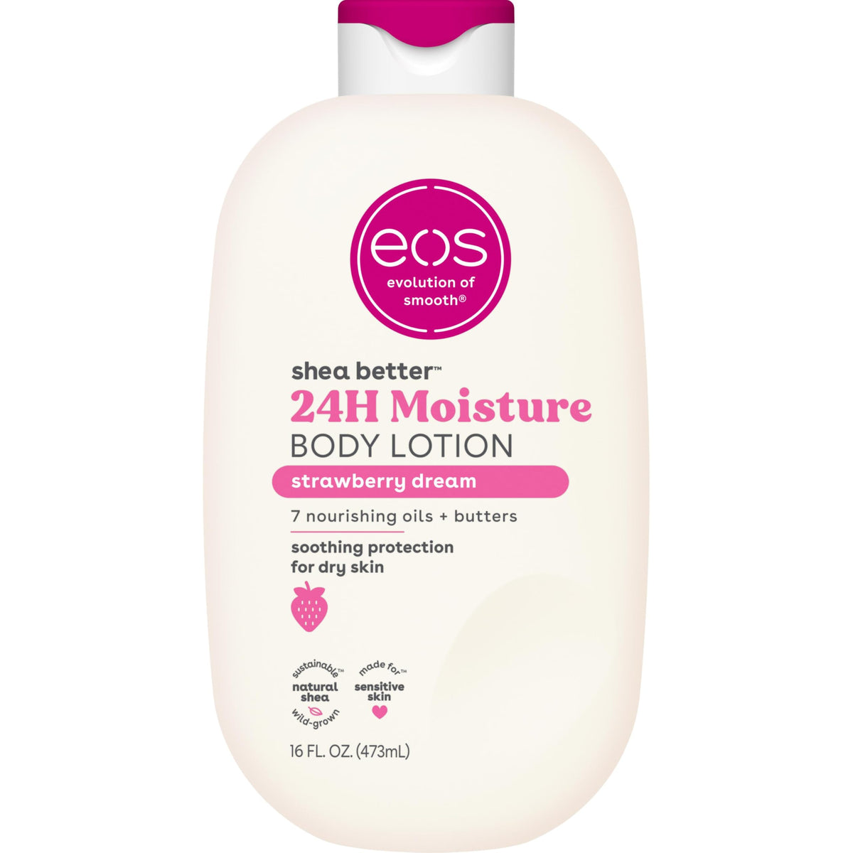 EOS Shea Better Body Lotion- Vanilla Cashmere, 24-Hour Moisture, 16 fl oz.