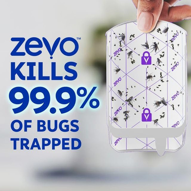 Flying Insect Trap & Cartridge - Plug in Fly Trap & Indoor Bug Catcher for Gnats, House & Fruit Flies - Mess-Free - Use in Any Room - Uses Blue & UV Light (1 Plug in Device & 1 Cartridge)