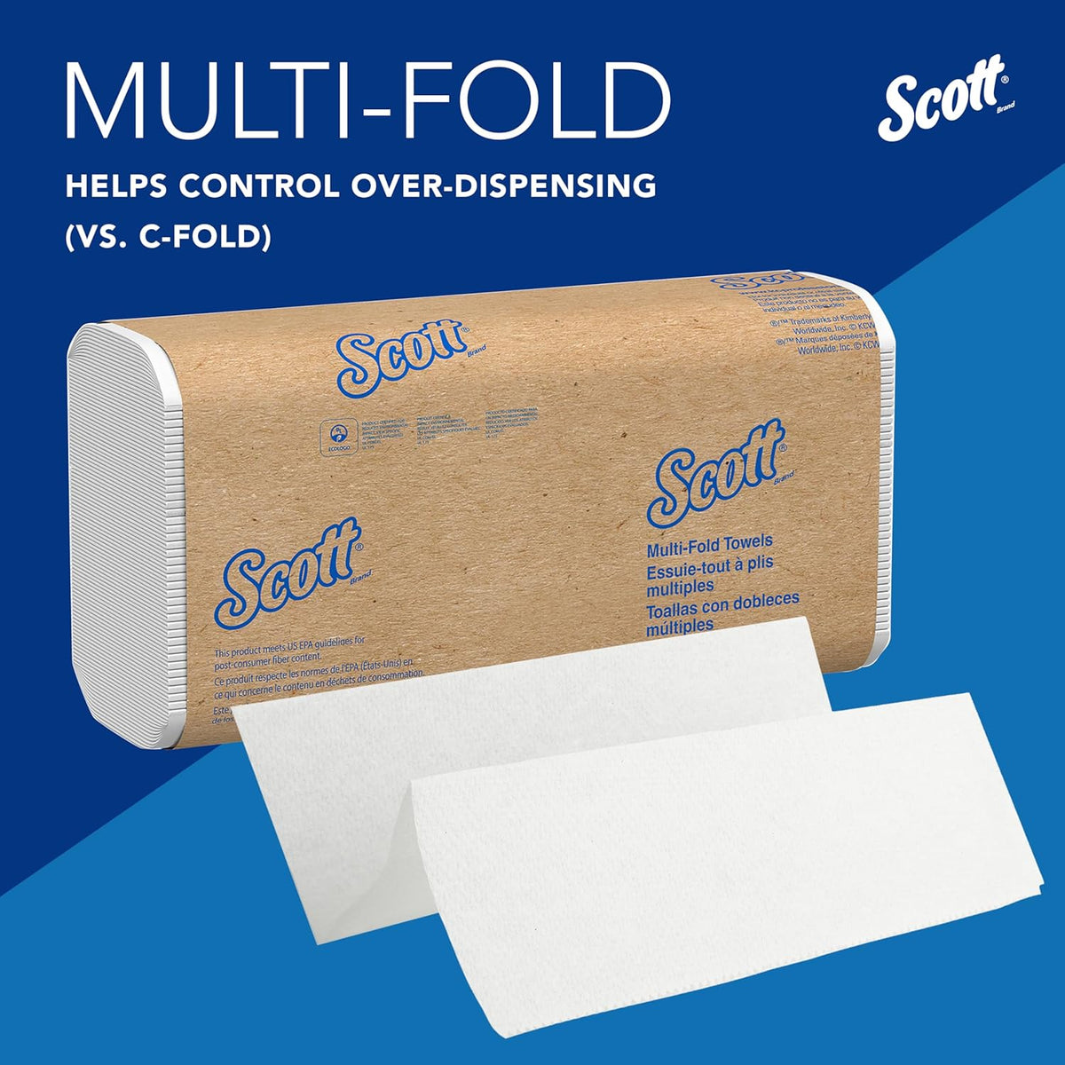 Multifold Paper Towels, Bulk, 12 X 250 Sheets (58091) | Universal, Standard Tier, Absorbency Pockets, Compressed, White, Compatible with Universal Folded Towel Dispensers