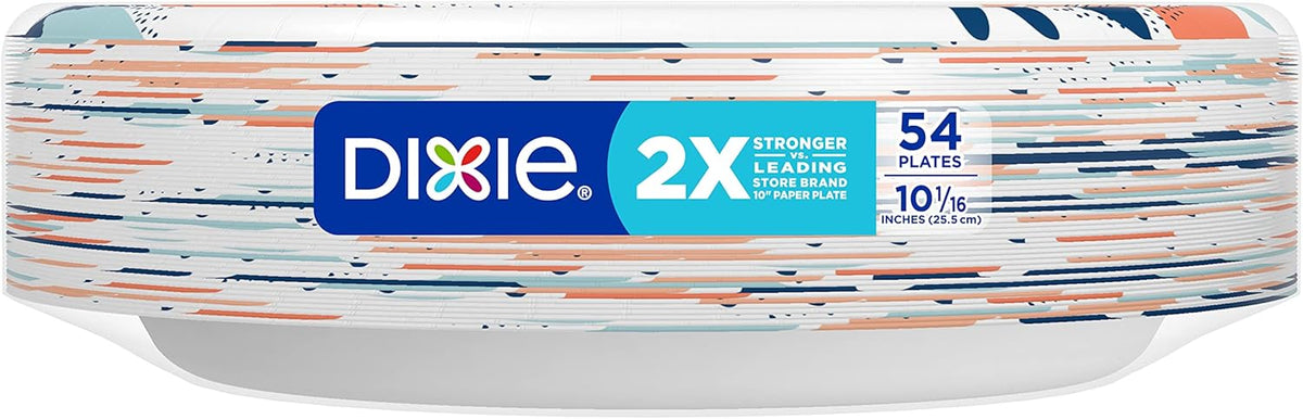 Dixie Large Paper Plates 10 Inch, 150 Ct Disposable Paper Plate Pack
