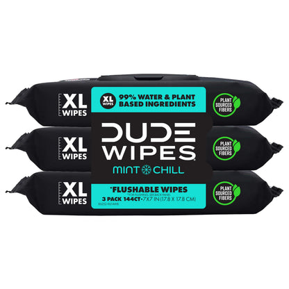 DUDE Wipes Unscented Adult Flushable Wet Wipes, Sensitive Skin, 288 Count