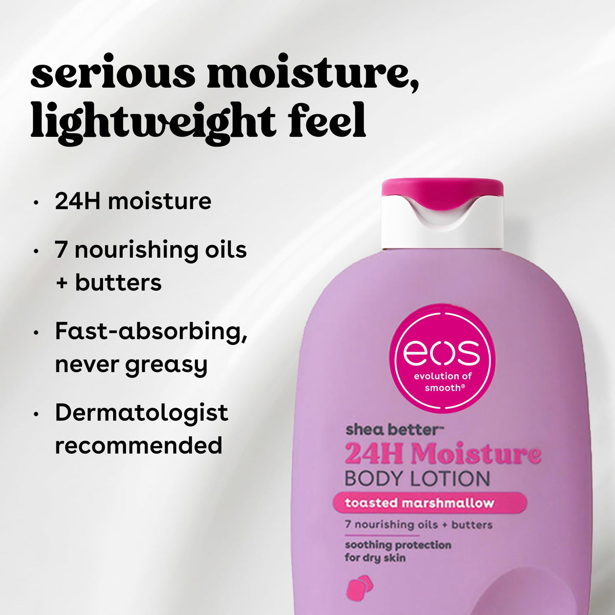 EOS Shea Better Body Lotion- Vanilla Cashmere, 24-Hour Moisture, 16 fl oz.