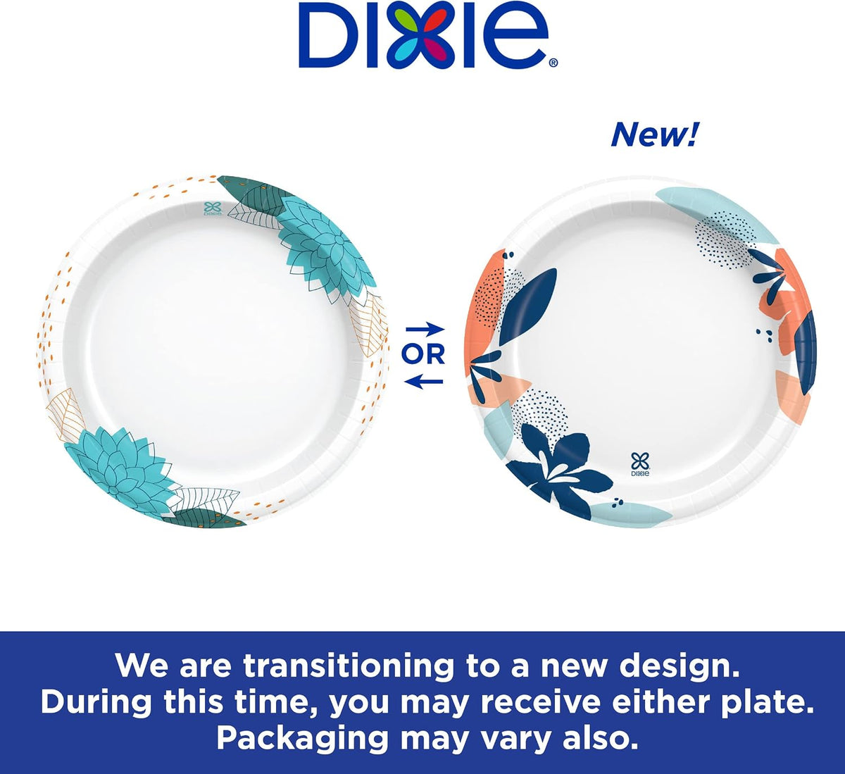 Dixie Large Paper Plates 10 Inch, 150 Ct Disposable Paper Plate Pack