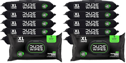 DUDE Wipes Unscented Adult Flushable Wet Wipes, Sensitive Skin, 288 Count