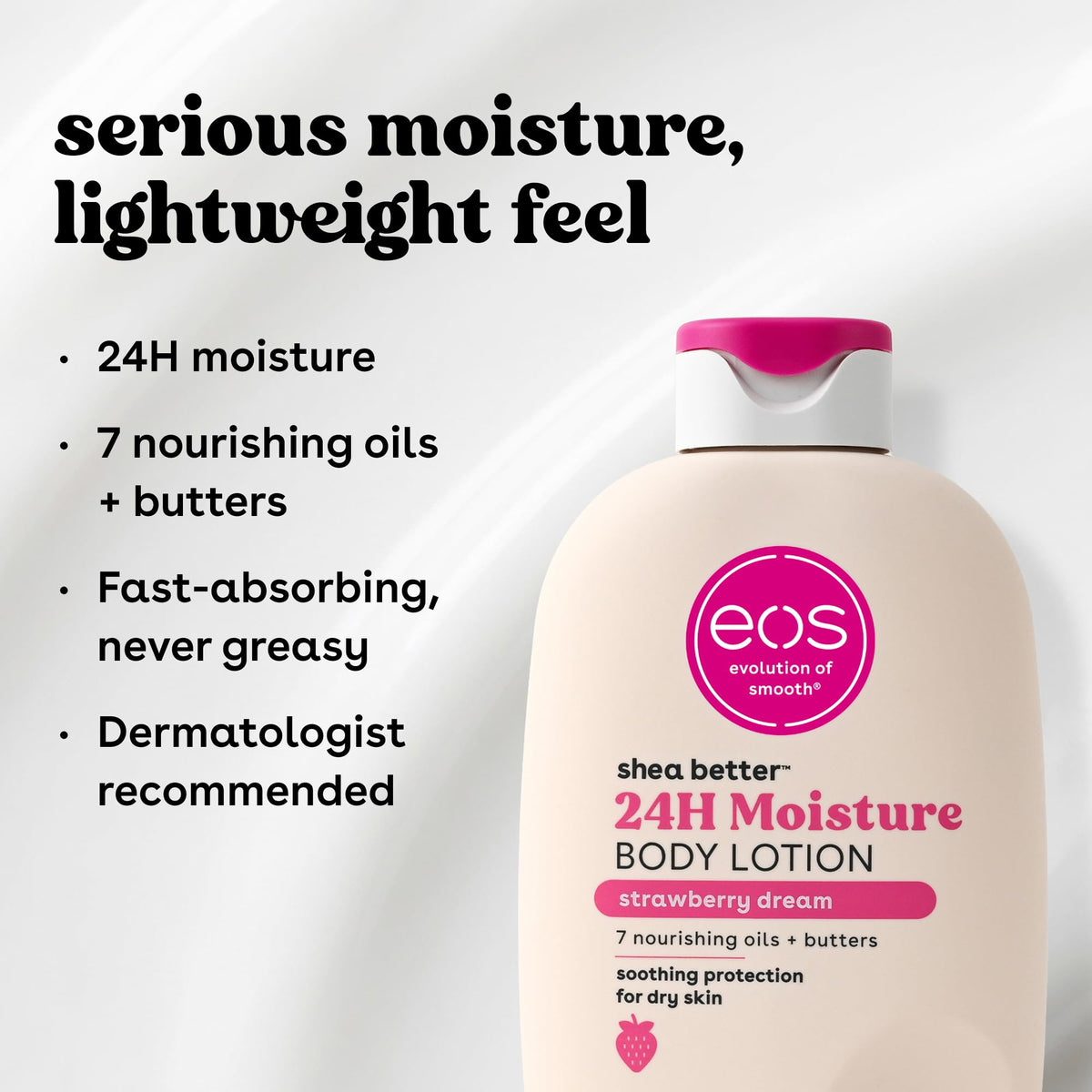 EOS Shea Better Body Lotion- Vanilla Cashmere, 24-Hour Moisture, 16 fl oz.