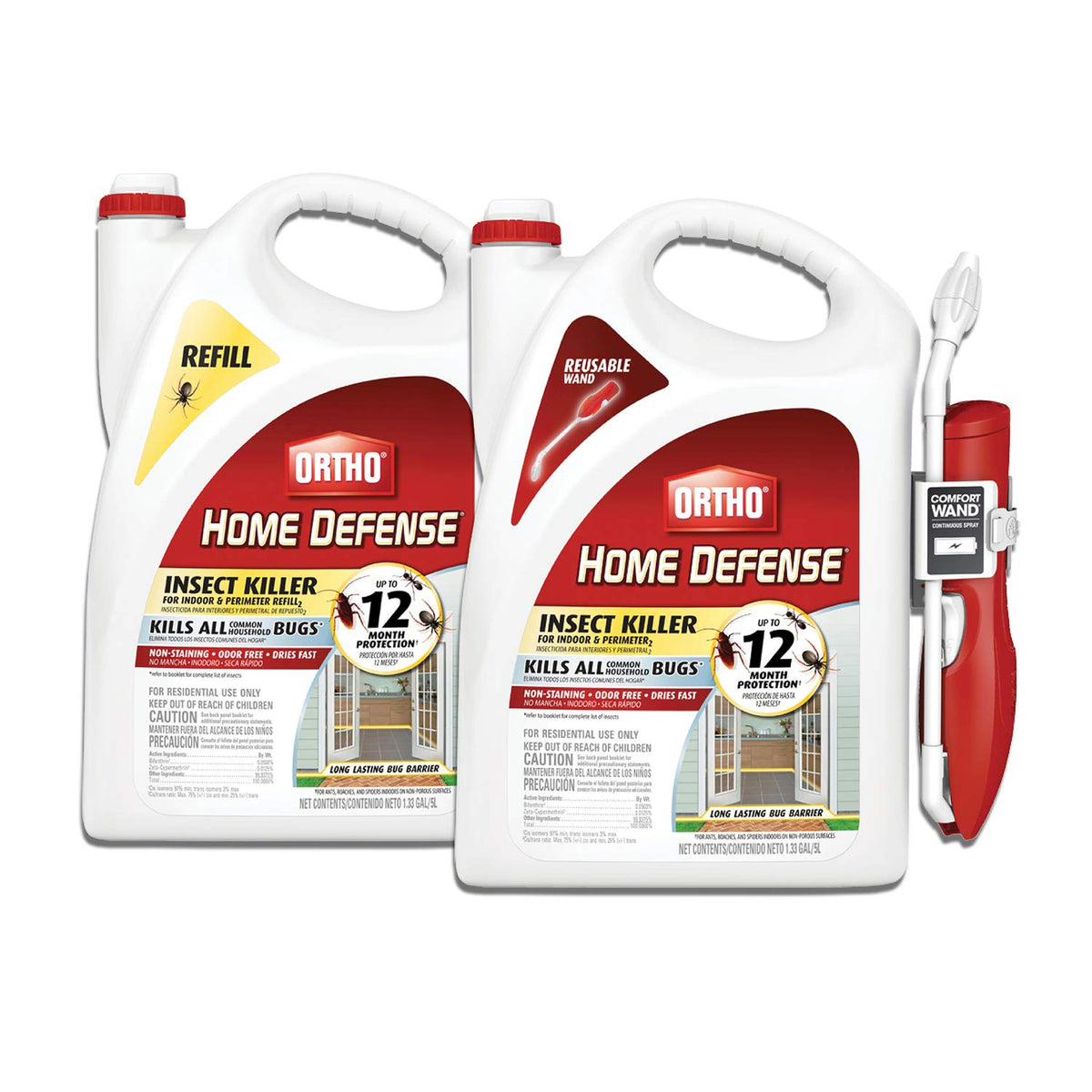Ortho Home Defense Insect Killer for Indoor & Perimeter2, Wand, 1.33 gal.