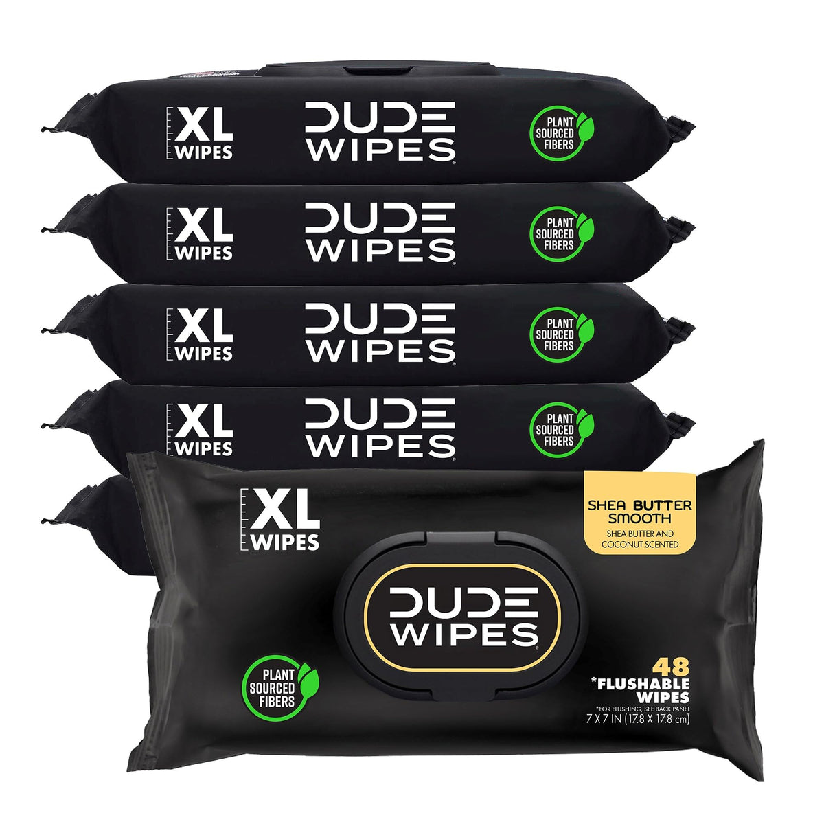 DUDE Wipes Unscented Adult Flushable Wet Wipes, Sensitive Skin, 288 Count