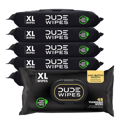 DUDE Wipes Unscented Adult Flushable Wet Wipes, Sensitive Skin, 288 Count