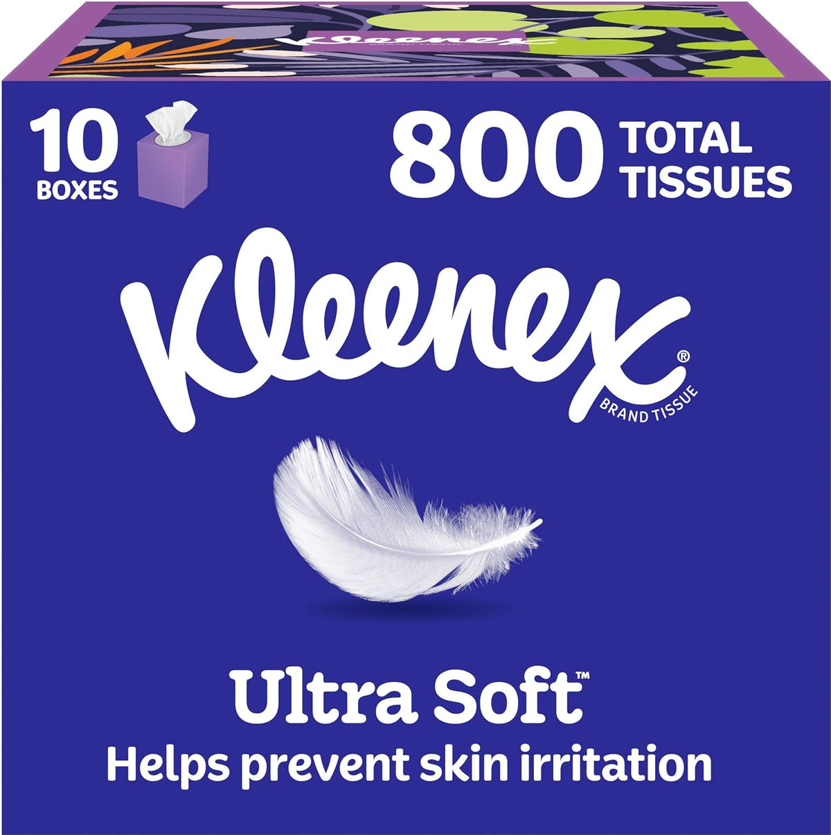 Kleenex Ultra Soft Facial Tissues, 8 Cube Boxes, 80 Tissues per Box