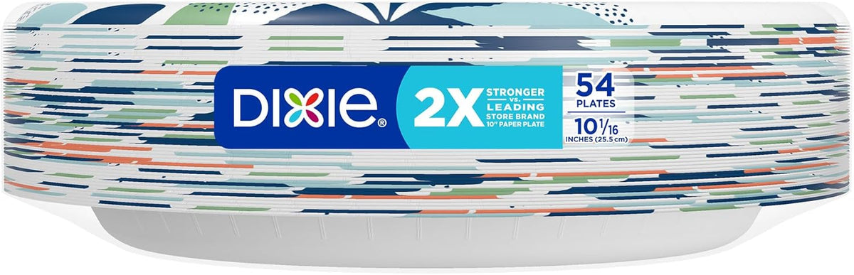 Dixie Large Paper Plates 10 Inch, 150 Ct Disposable Paper Plate Pack
