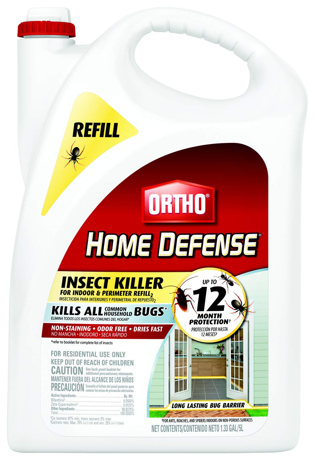 Ortho Home Defense Insect Killer for Indoor & Perimeter2, Wand, 1.33 gal.