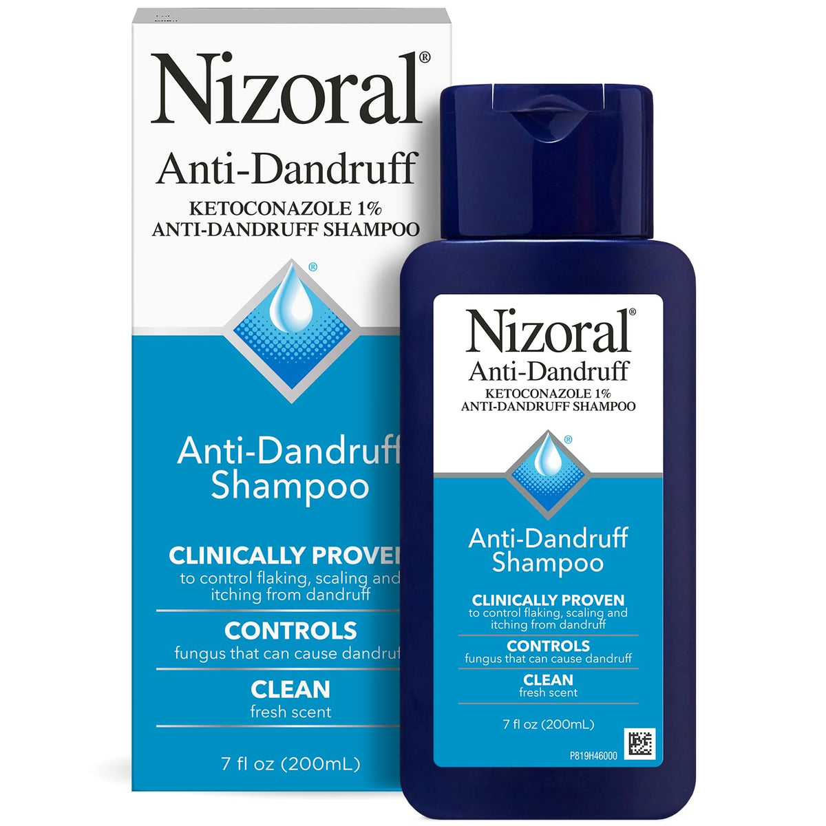 Nizoral Anti-Dandruff Shampoo with 1% Ketoconazole, Fresh Scent, 7 Fl Oz Anti-Fungal Shampoo, Dandruff Shampoo for Dandruff Relief, Ketoconazole Shampoo, Dandruff Treatment, 1% Ketoconazole.