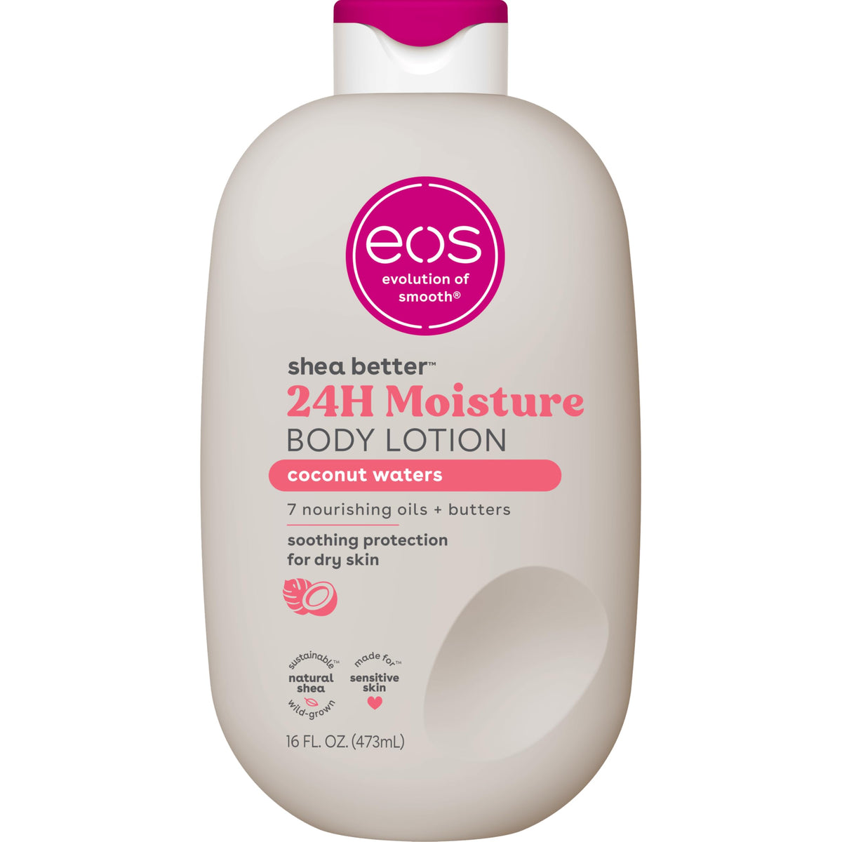 EOS Shea Better Body Lotion- Vanilla Cashmere, 24-Hour Moisture, 16 fl oz.