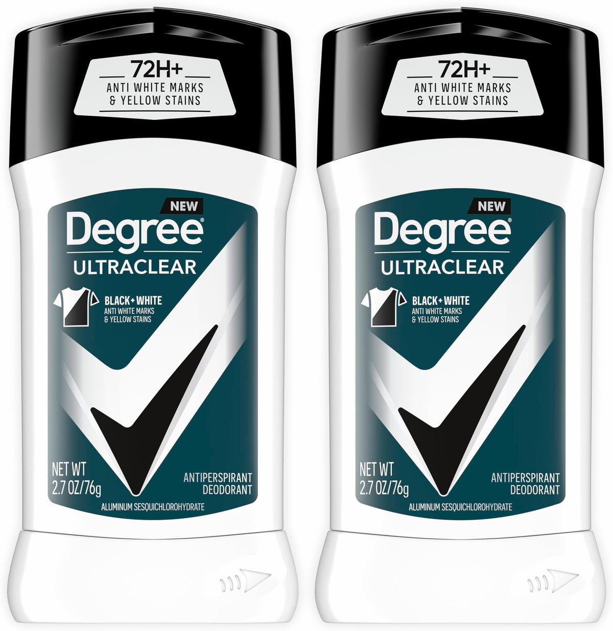 Degree Men UltraClear Antiperspirant Black+White Sweat & 2 Count 2.6