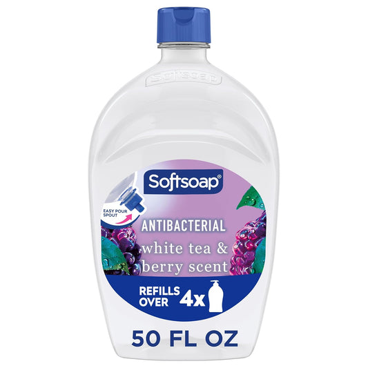 Softsoap Antibacterial Hand Soap Refill, White Tea & Berry Scent, 50 fl oz