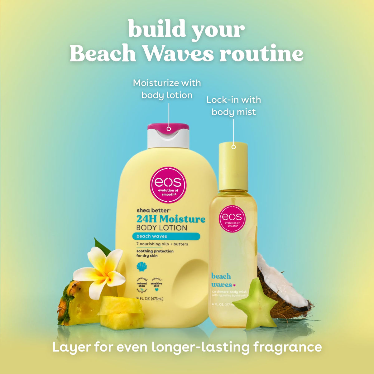 EOS Shea Better Body Lotion- Vanilla Cashmere, 24-Hour Moisture, 16 fl oz.