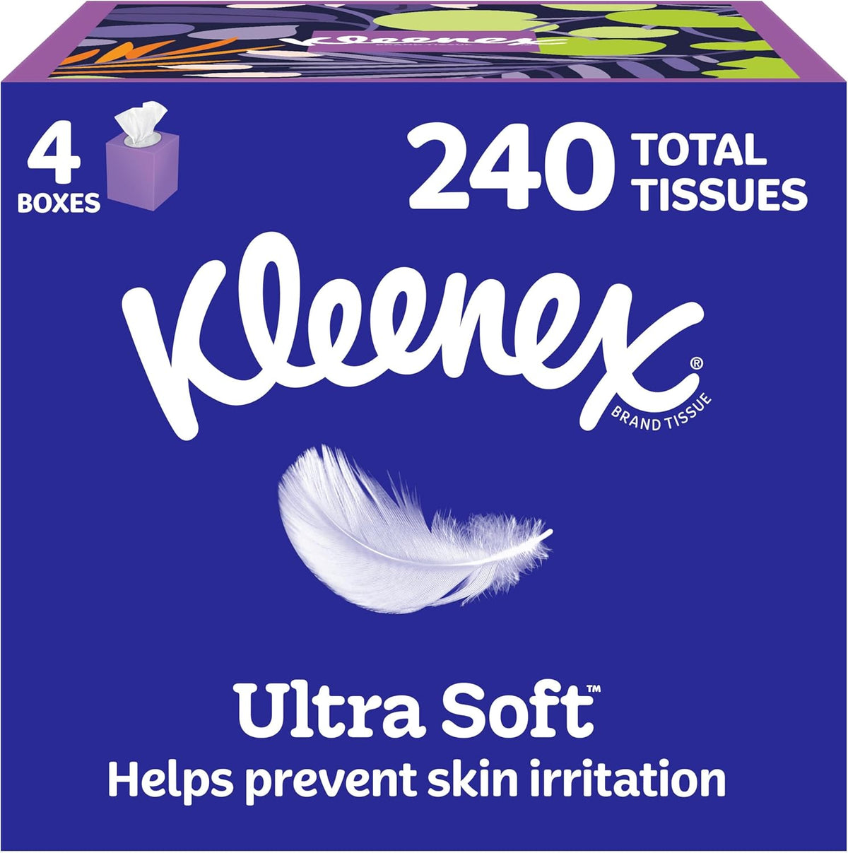 Kleenex Ultra Soft Facial Tissues, 8 Cube Boxes, 80 Tissues per Box