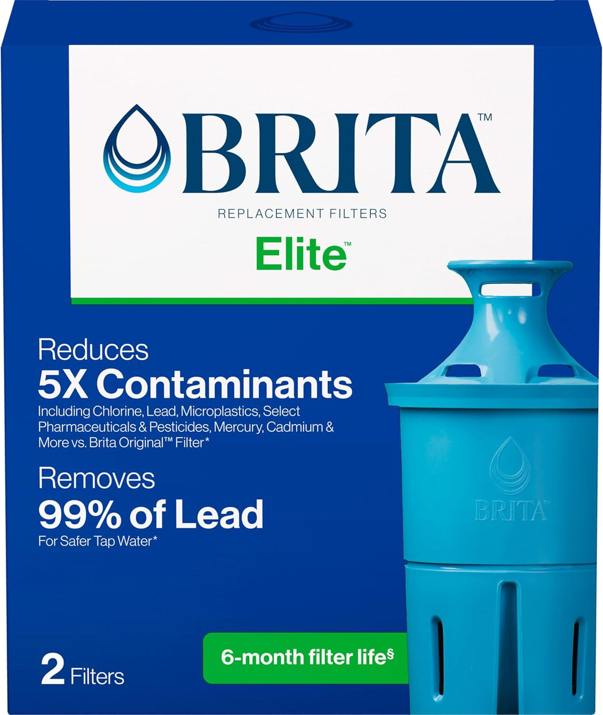 Brita Elite Replacement Water Filter, 2 Pack