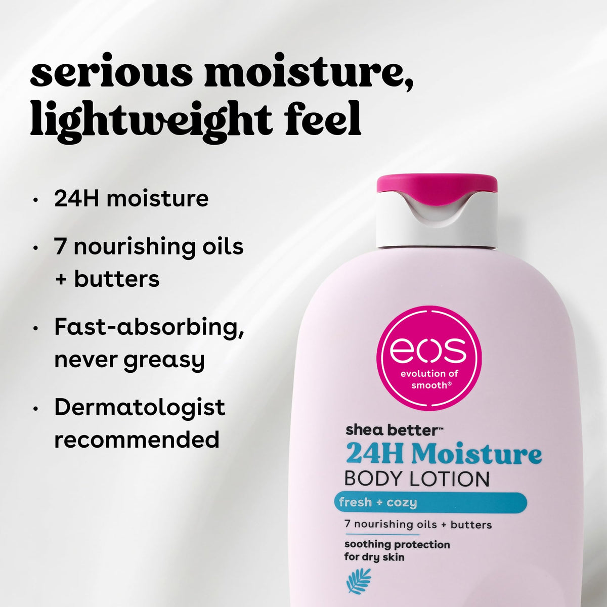 EOS Shea Better Body Lotion- Vanilla Cashmere, 24-Hour Moisture, 16 fl oz.