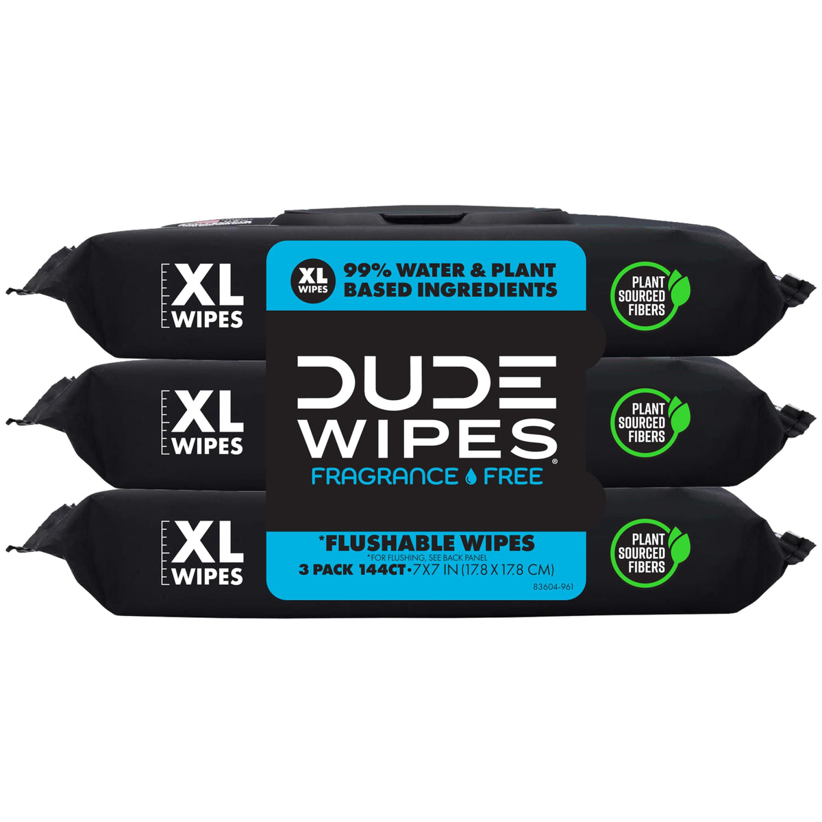 DUDE Wipes Unscented Adult Flushable Wet Wipes, Sensitive Skin, 288 Count