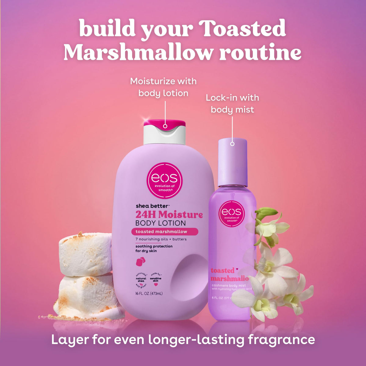 EOS Shea Better Body Lotion- Vanilla Cashmere, 24-Hour Moisture, 16 fl oz.
