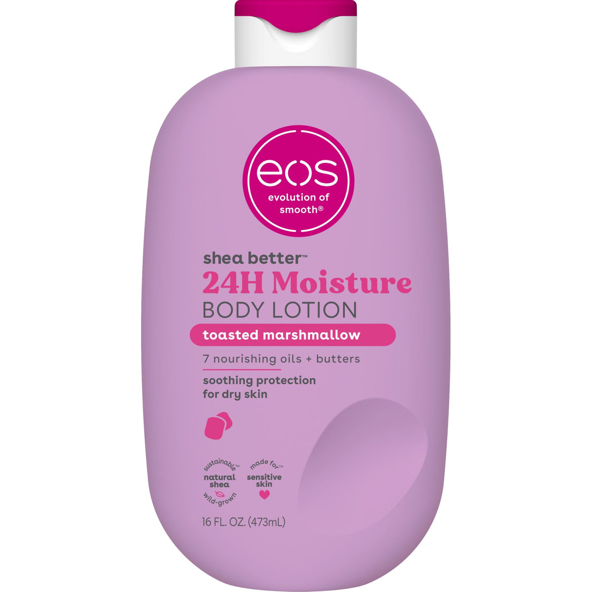 EOS Shea Better Body Lotion- Vanilla Cashmere, 24-Hour Moisture, 16 fl oz.