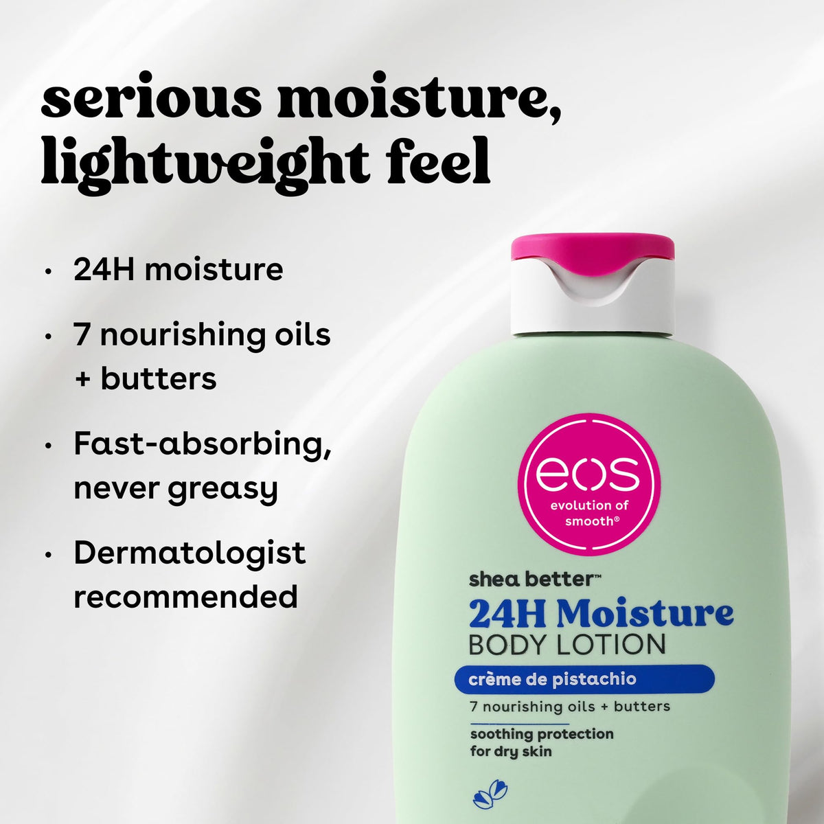 EOS Shea Better Body Lotion- Vanilla Cashmere, 24-Hour Moisture, 16 fl oz.