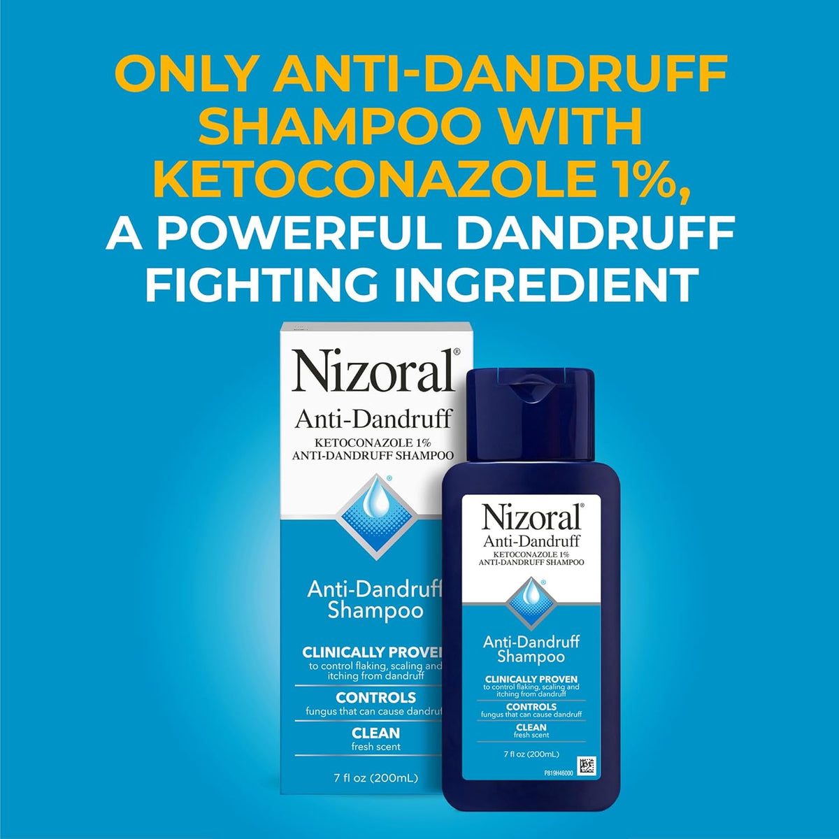 Nizoral Anti-Dandruff Shampoo with 1% Ketoconazole, Fresh Scent, 7 Fl Oz Anti-Fungal Shampoo, Dandruff Shampoo for Dandruff Relief, Ketoconazole Shampoo, Dandruff Treatment, 1% Ketoconazole.