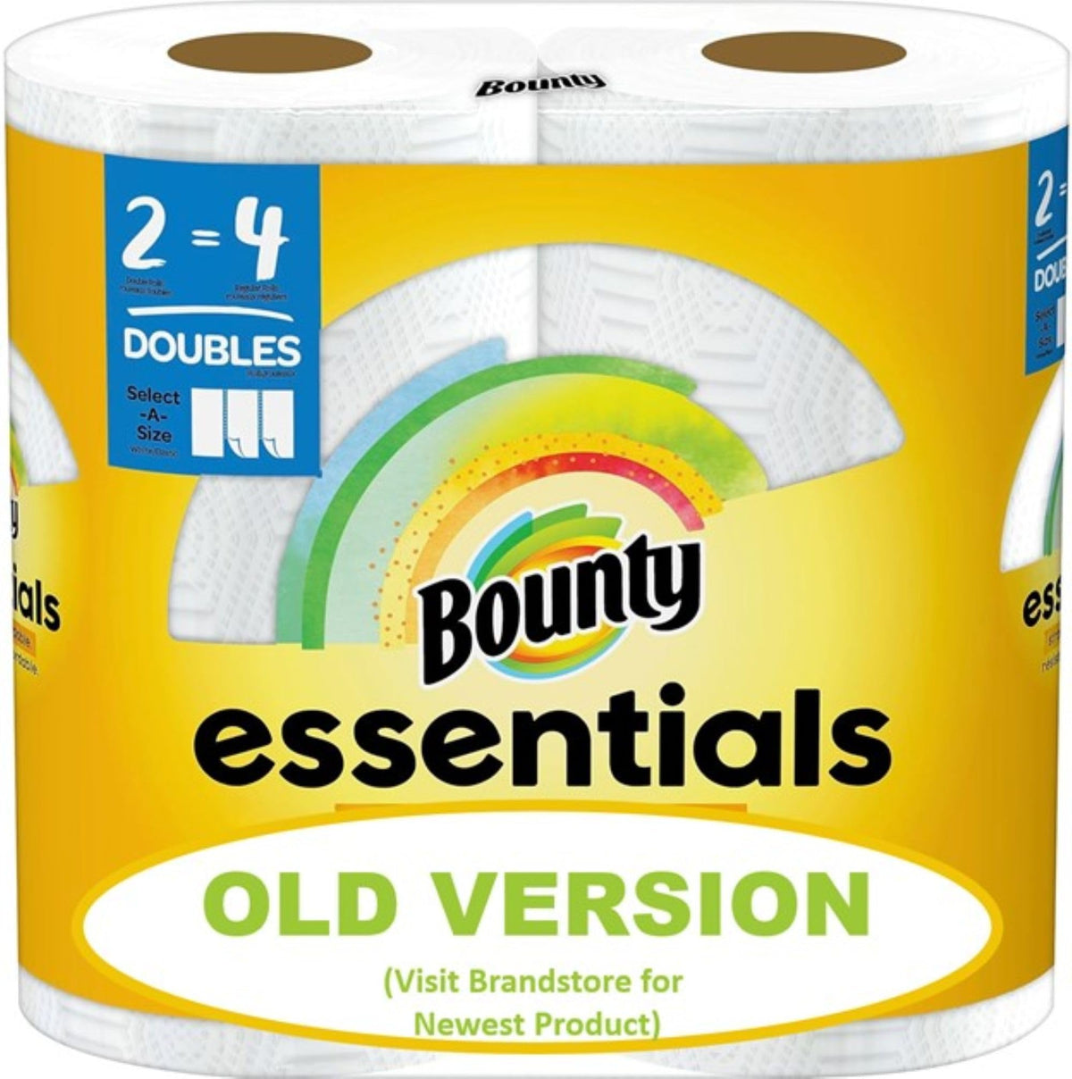 Bounty Essentials Select-A-Size Paper Towels, 6 Double Rolls, White, 108 Sheets Per Roll