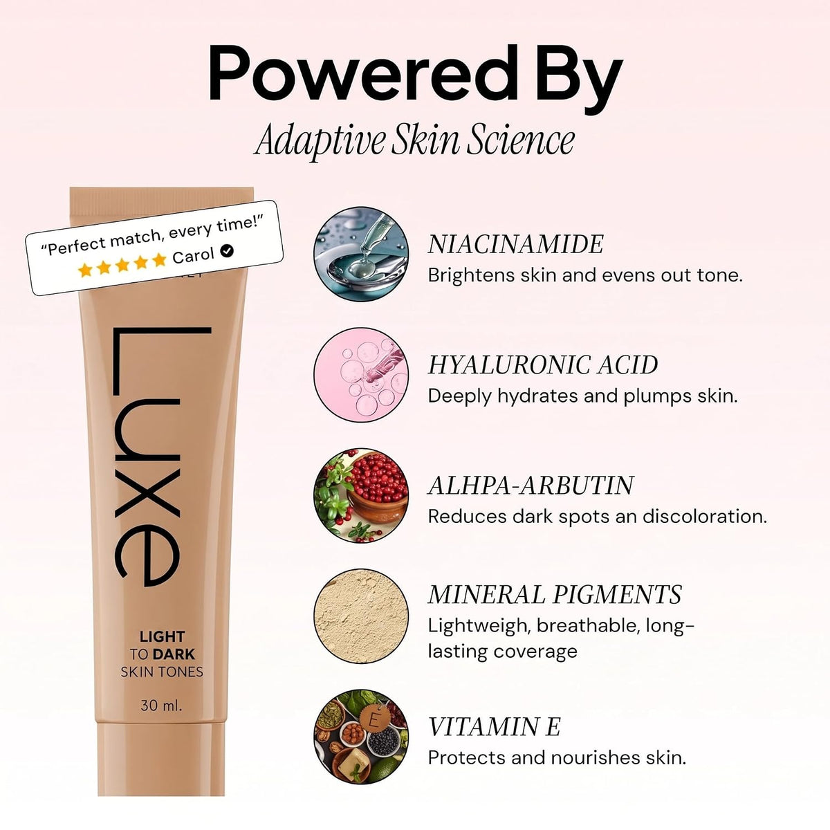 Luxe Color Changing Foundation – Medium