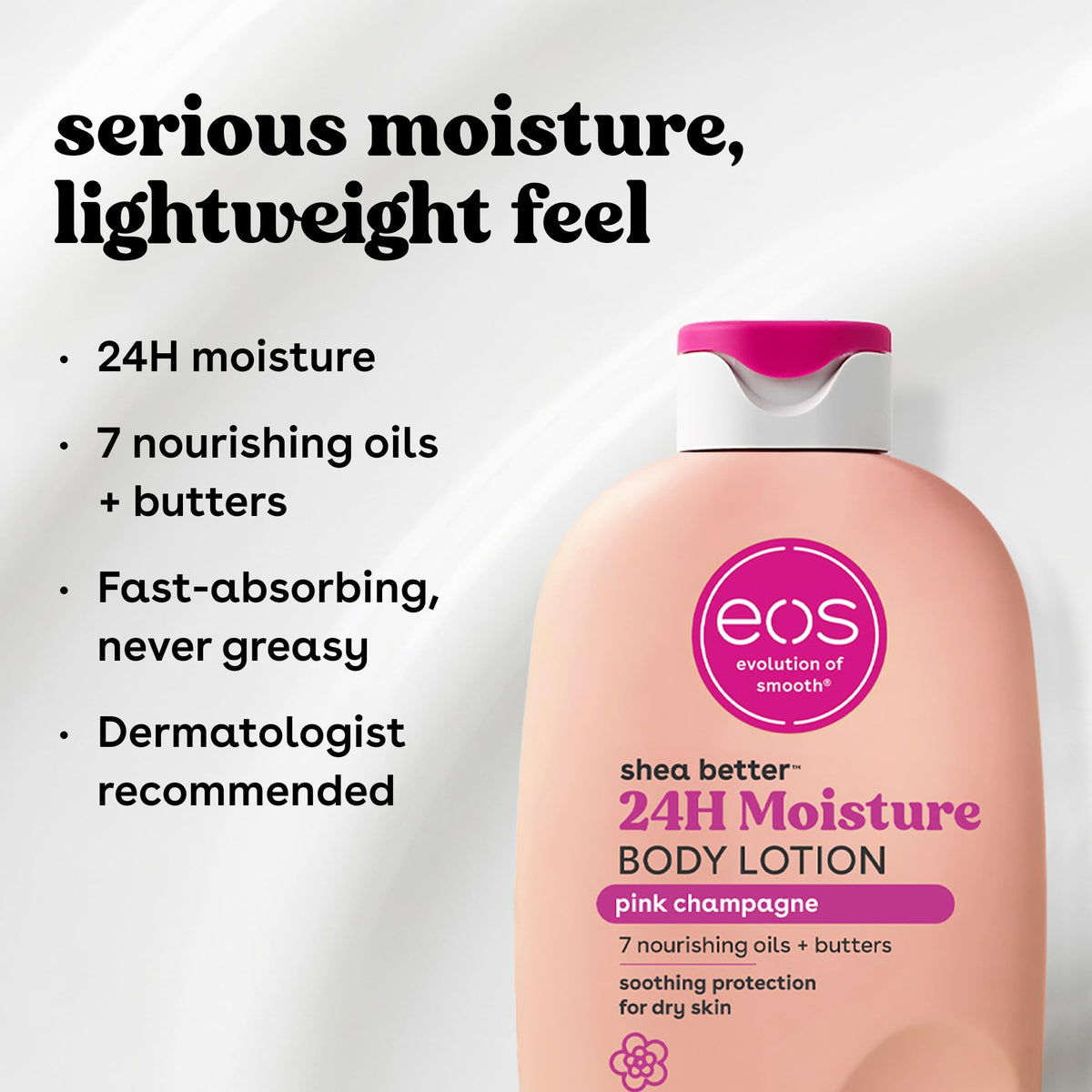 EOS Shea Better Body Lotion- Vanilla Cashmere, 24-Hour Moisture, 16 fl oz.
